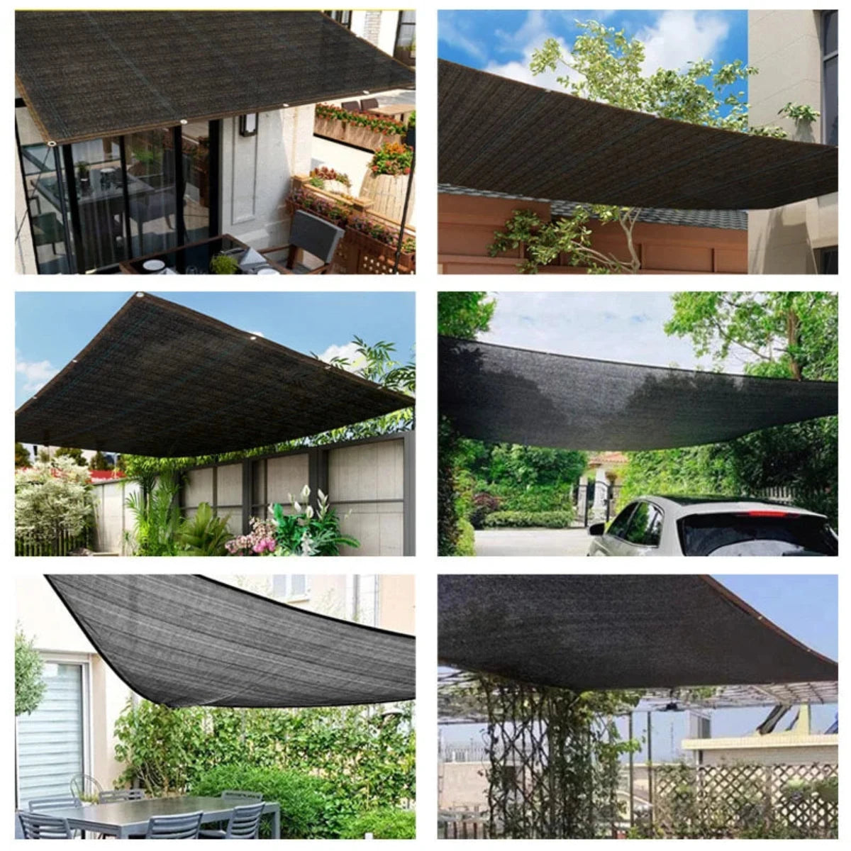 Toile d'Ombrage Anti-UV pour Jardin et Espaces Extérieurs