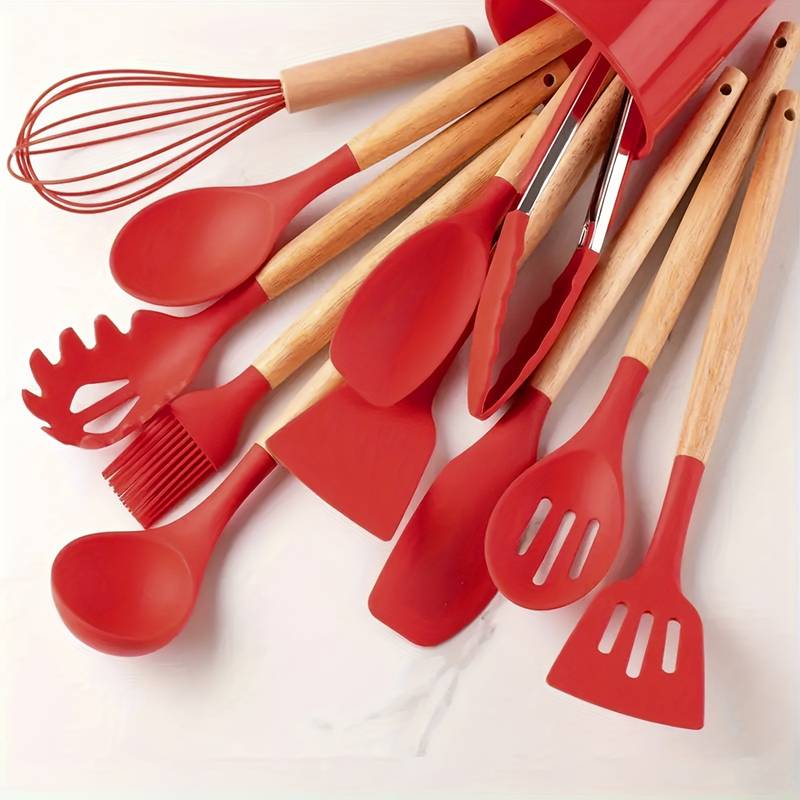 Set d'Ustensiles de Cuisine en Silicone – 12 Pièces