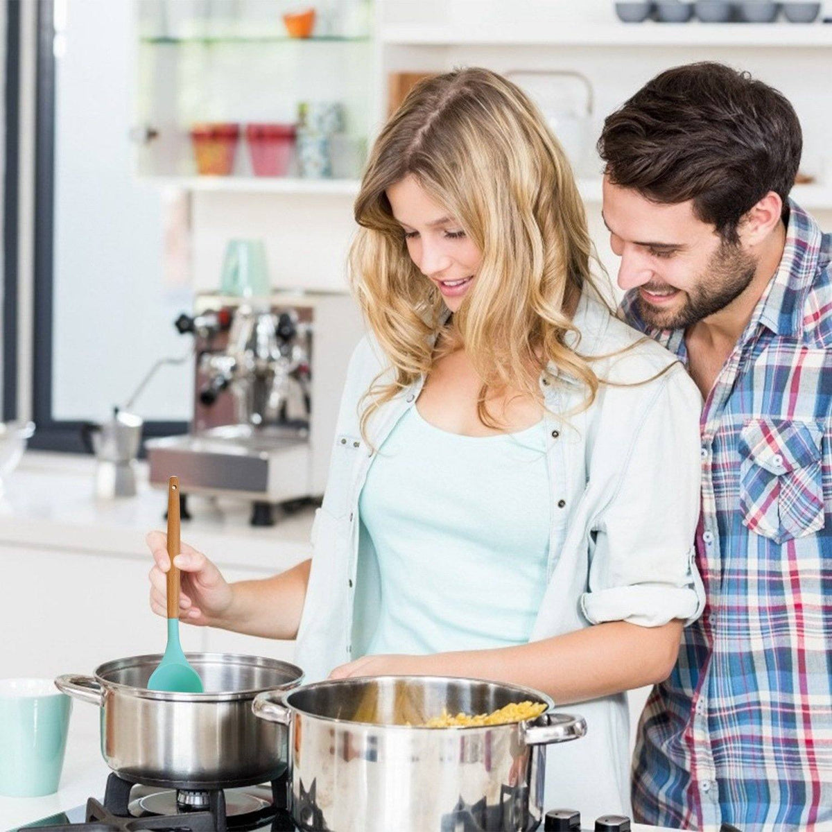 Set d'Ustensiles de Cuisine en Silicone 11 Pièces avec Support