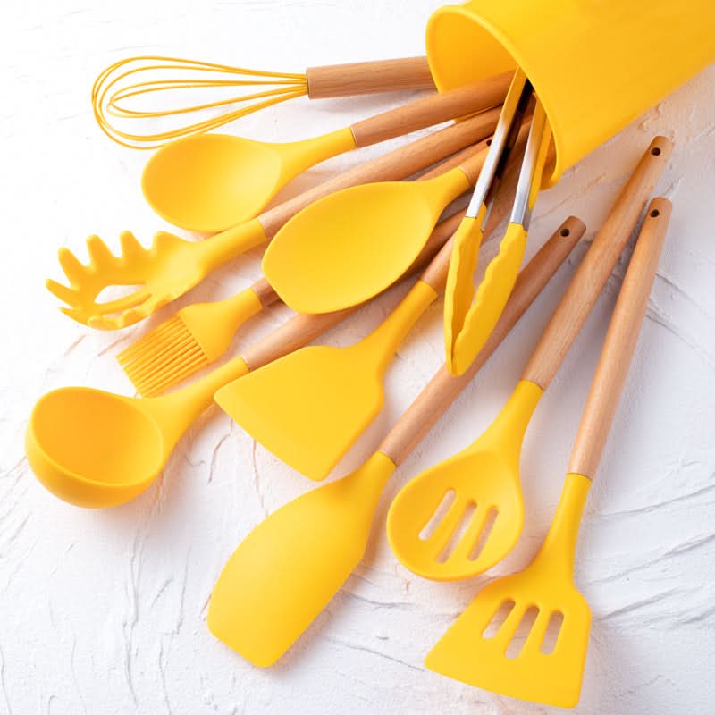 Set d'Ustensiles de Cuisine en Silicone – 12 Pièces