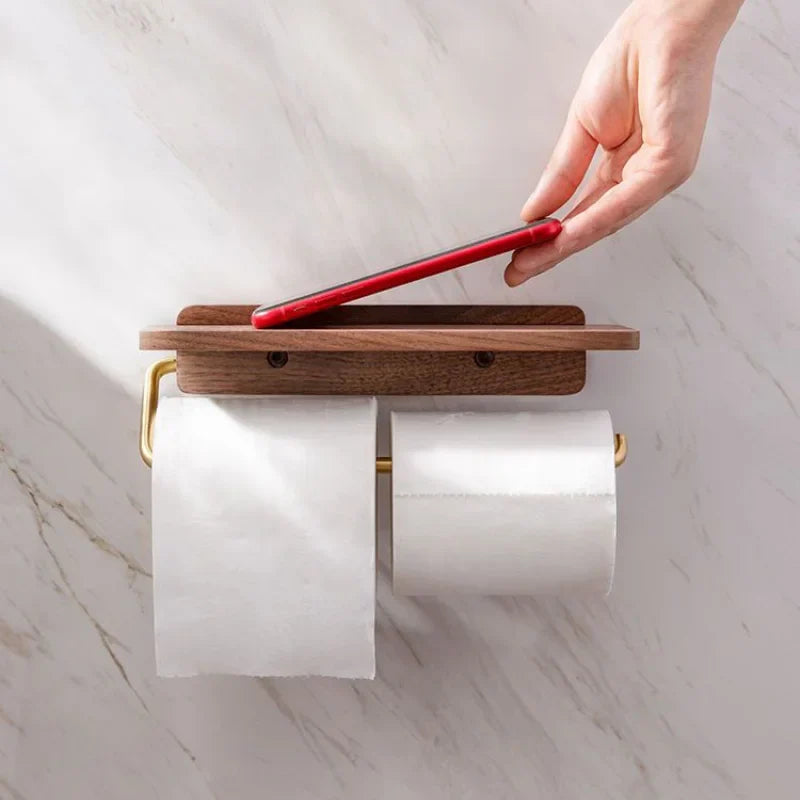 Lumea Support Mural pour Papier Toilette avec Étagère Intégrée
