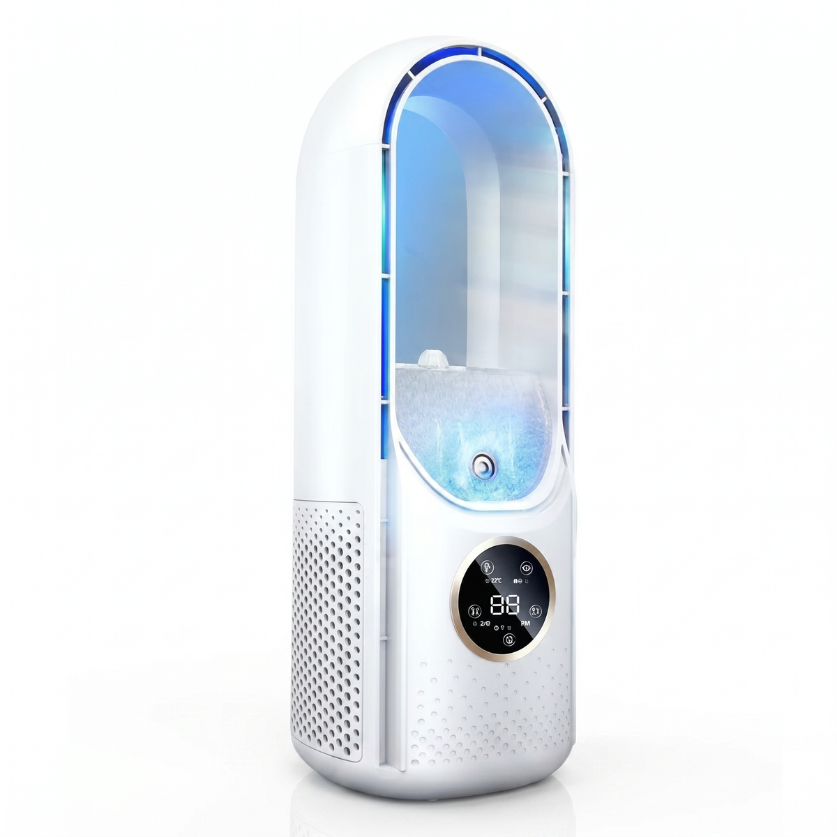 Rafraîchisseur d'Air de Bureau Sans Pales USB avec Oscillation