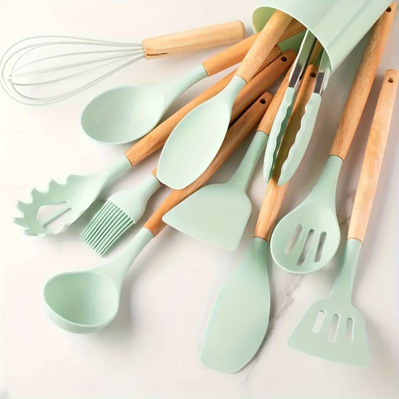 Set d'Ustensiles de Cuisine en Silicone – 12 Pièces