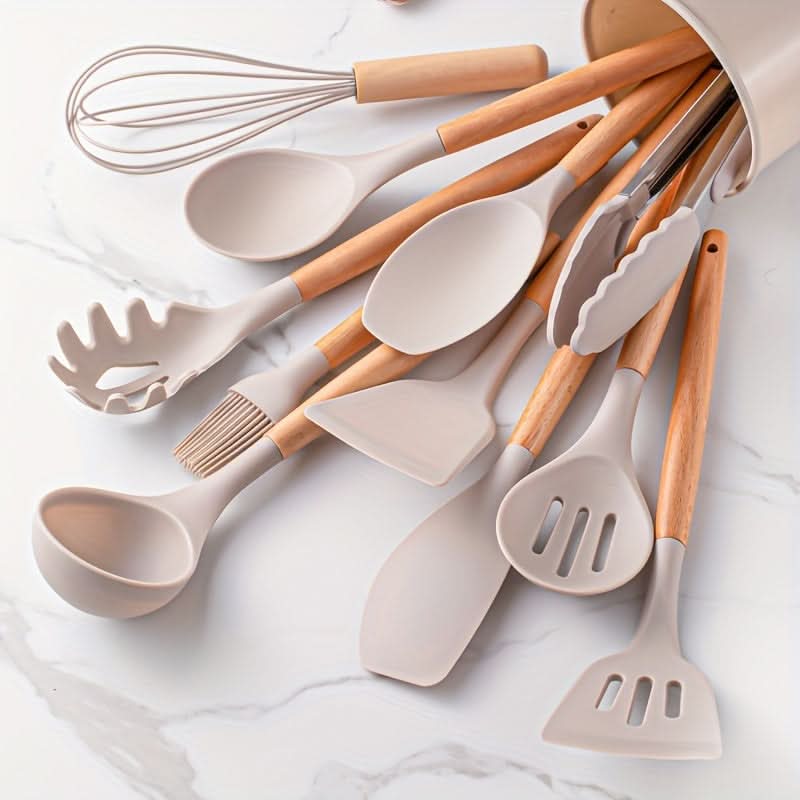 Set d'Ustensiles de Cuisine en Silicone – 12 Pièces