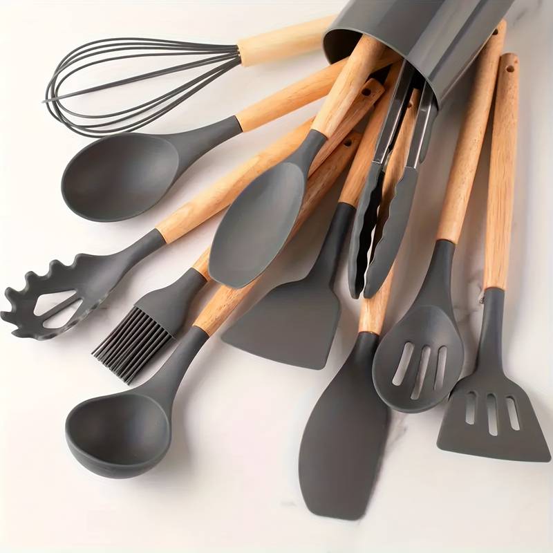 Set d'Ustensiles de Cuisine en Silicone – 12 Pièces