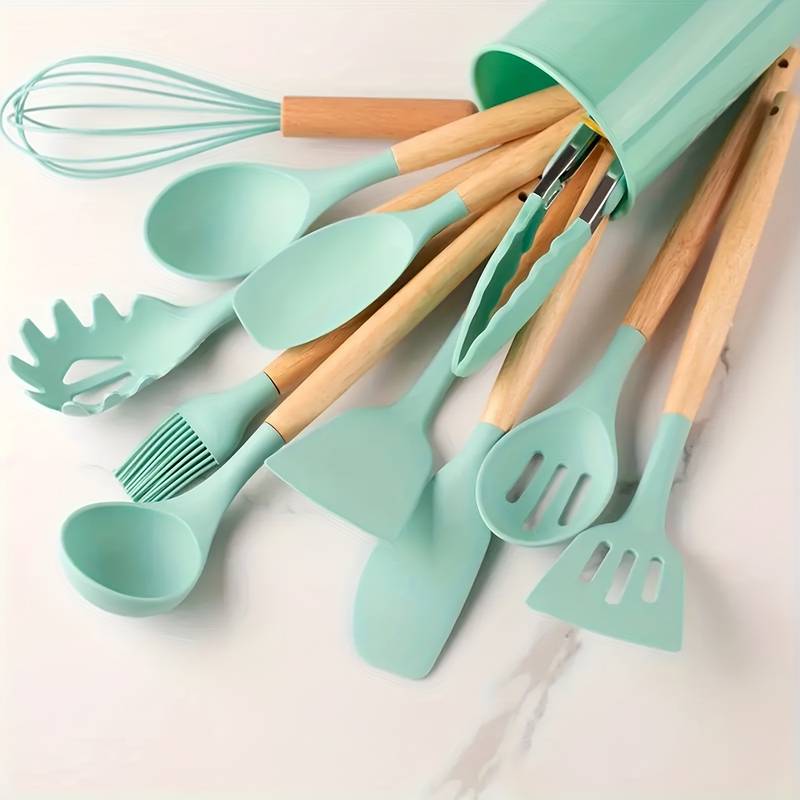 Set d'Ustensiles de Cuisine en Silicone – 12 Pièces