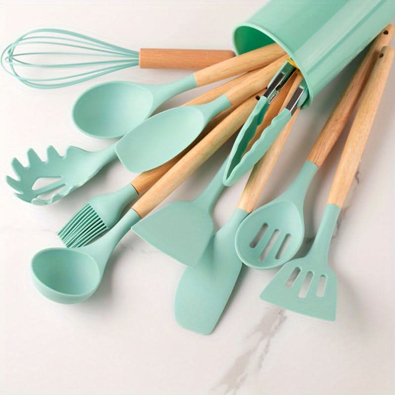 Set d'Ustensiles de Cuisine en Silicone – 12 Pièces