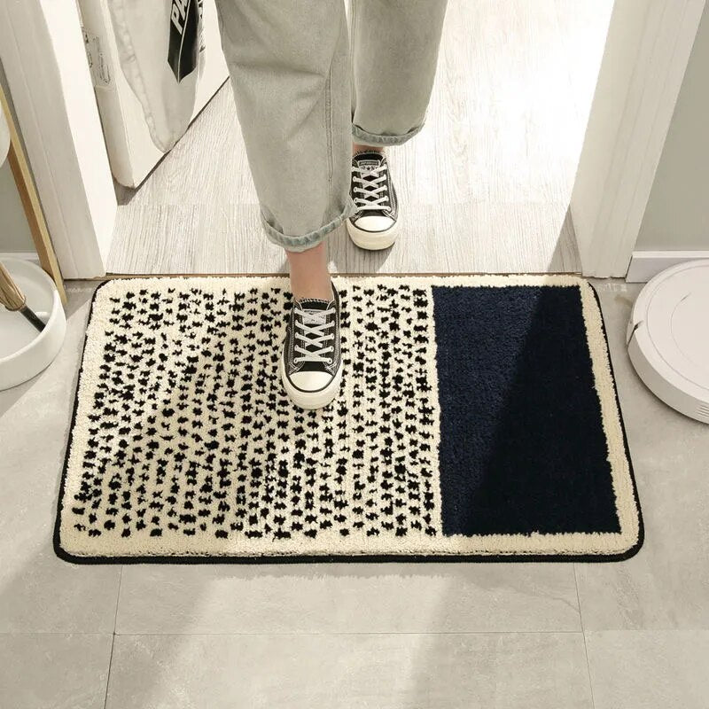 Tapis de Bain Absorbant Antidérapant à Motif Moderne