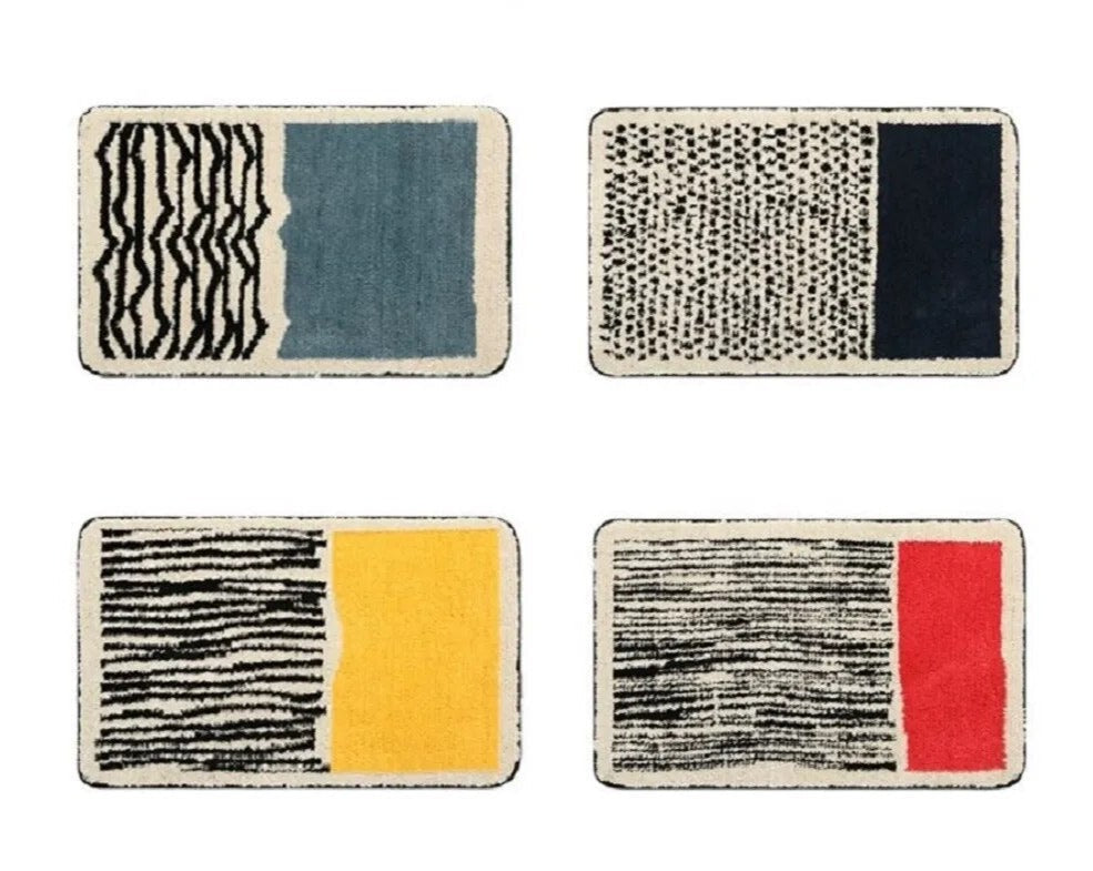 Tapis de Bain Absorbant Antidérapant à Motif Moderne