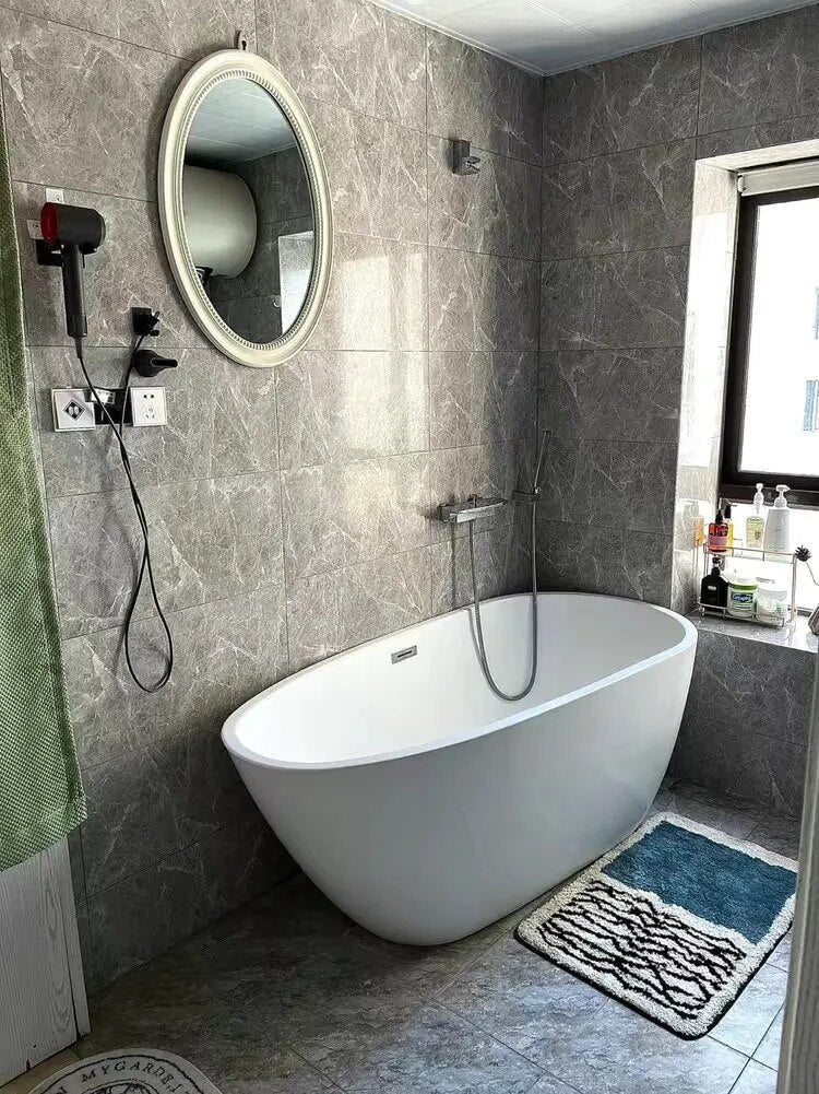 Tapis de Bain Absorbant Antidérapant à Motif Moderne