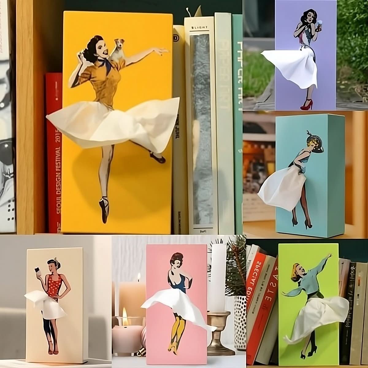 Boîte à Mouchoirs Décorative avec Design de Jupe