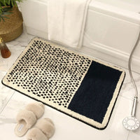 Tapis de Bain Absorbant Antidérapant à Motif Moderne