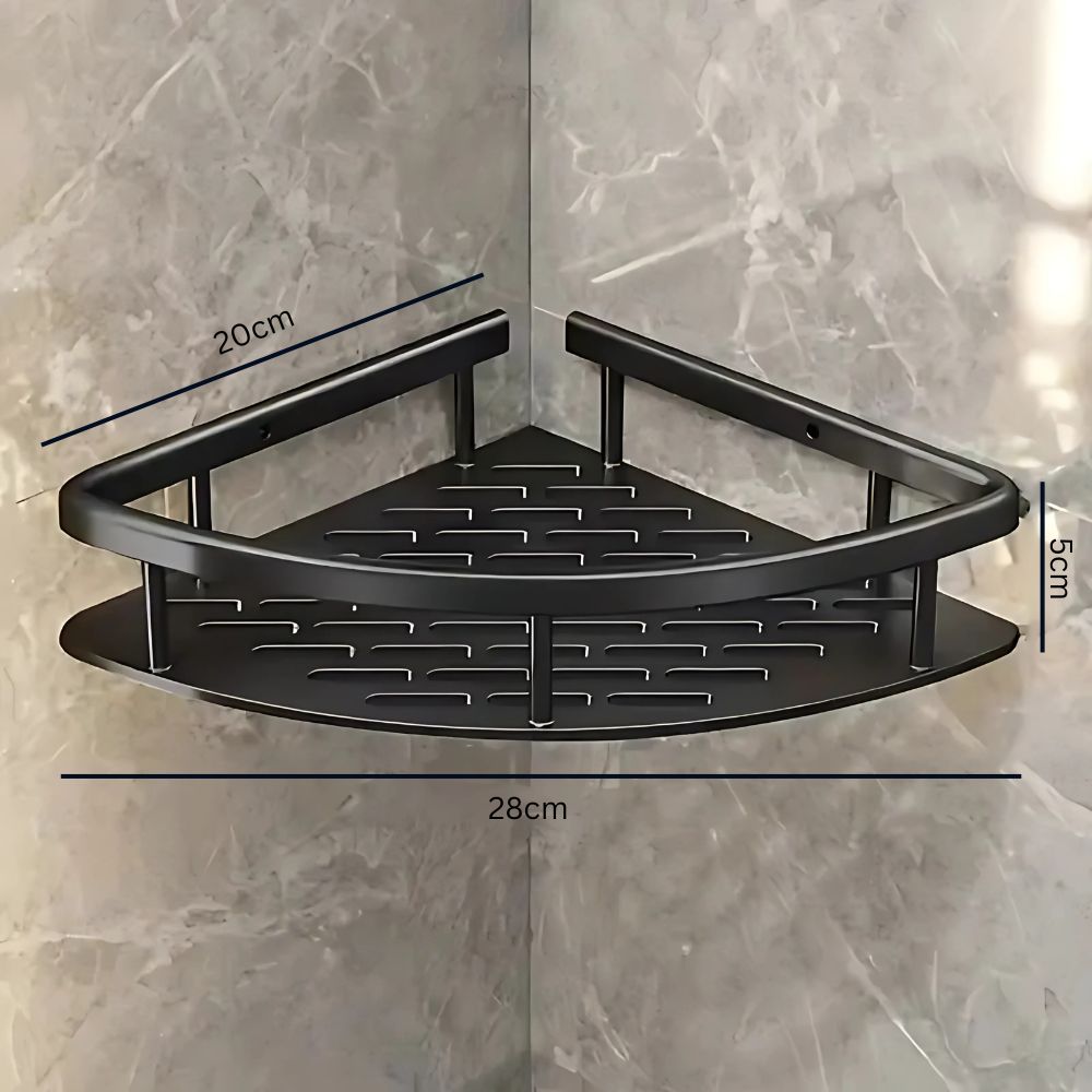 Organisateur de Douche d'Angle en Aluminium Sans Perçage