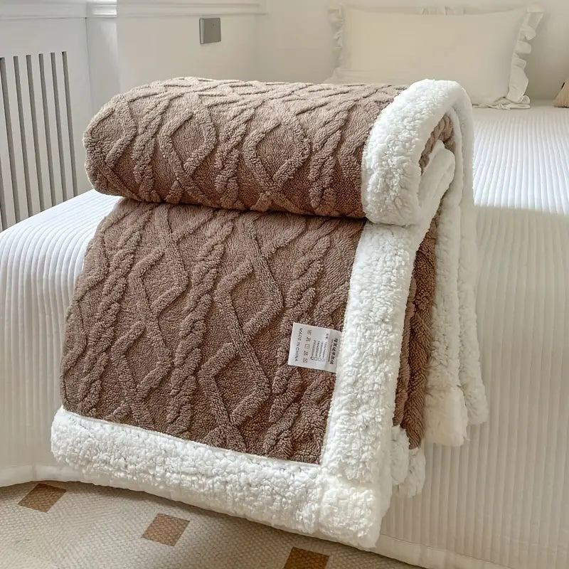 Couverture Polaire Douillette Réversible avec Texture Ultra Douce | Confort et Chaleur pour Toutes les Saisons 4
