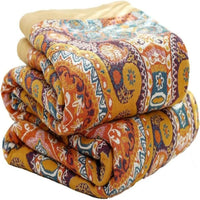 Couverture Réversible Boho en Coton avec Fibres Rafraîchissantes | Confort Optimal pour Nuits d'Été