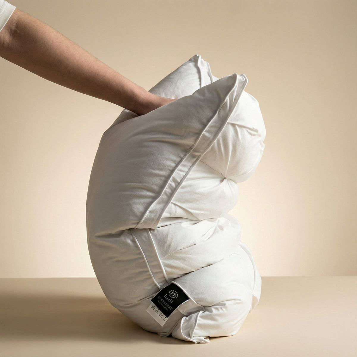 Oreiller en Duvet avec Housse en Coton Respirante
