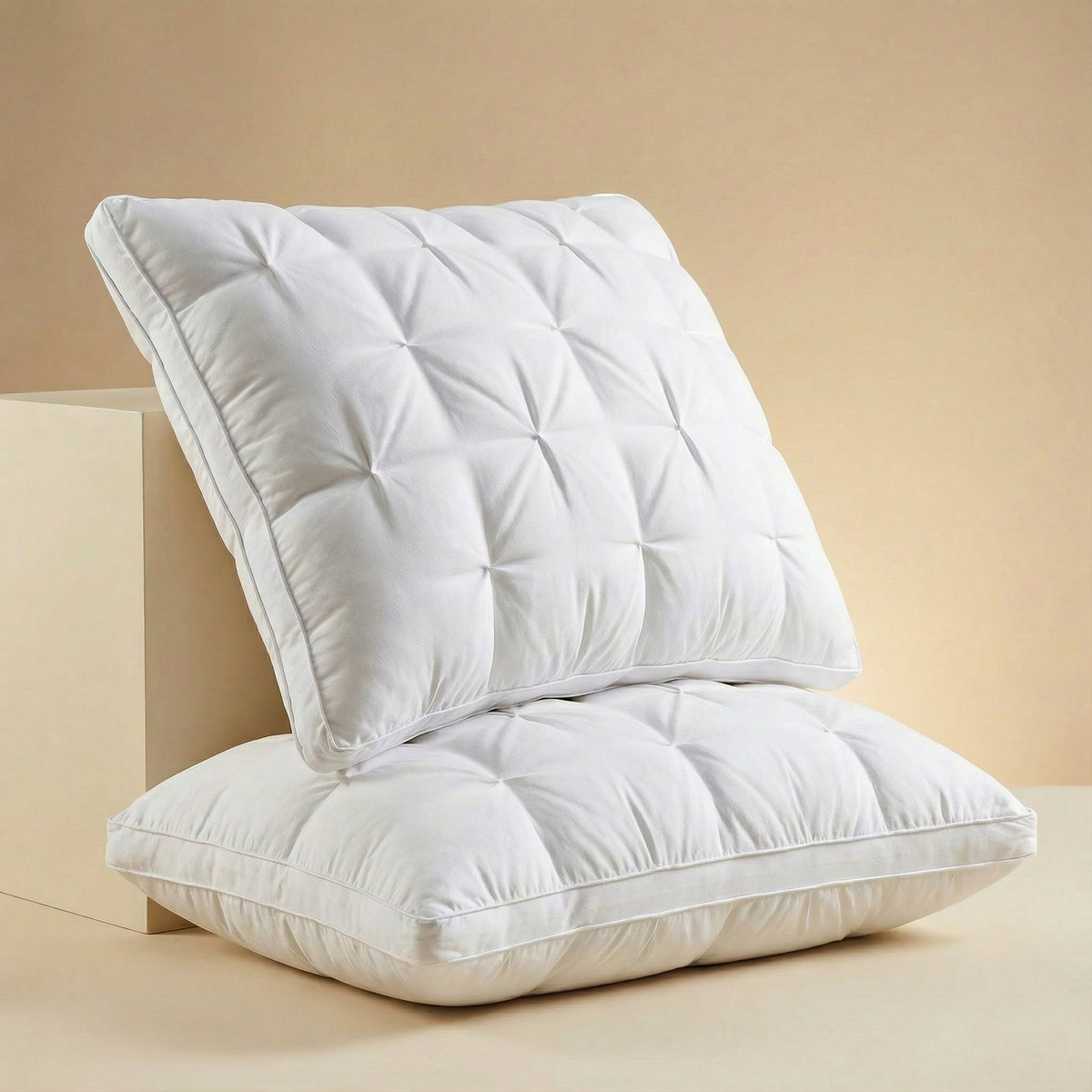 Oreiller en Duvet avec Housse en Coton Respirante