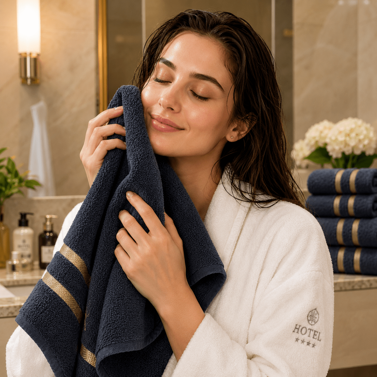 Ensemble de Serviettes de Bain pour Femmes avec Haute Absorption et Design Élégant - 8 Pièces 6