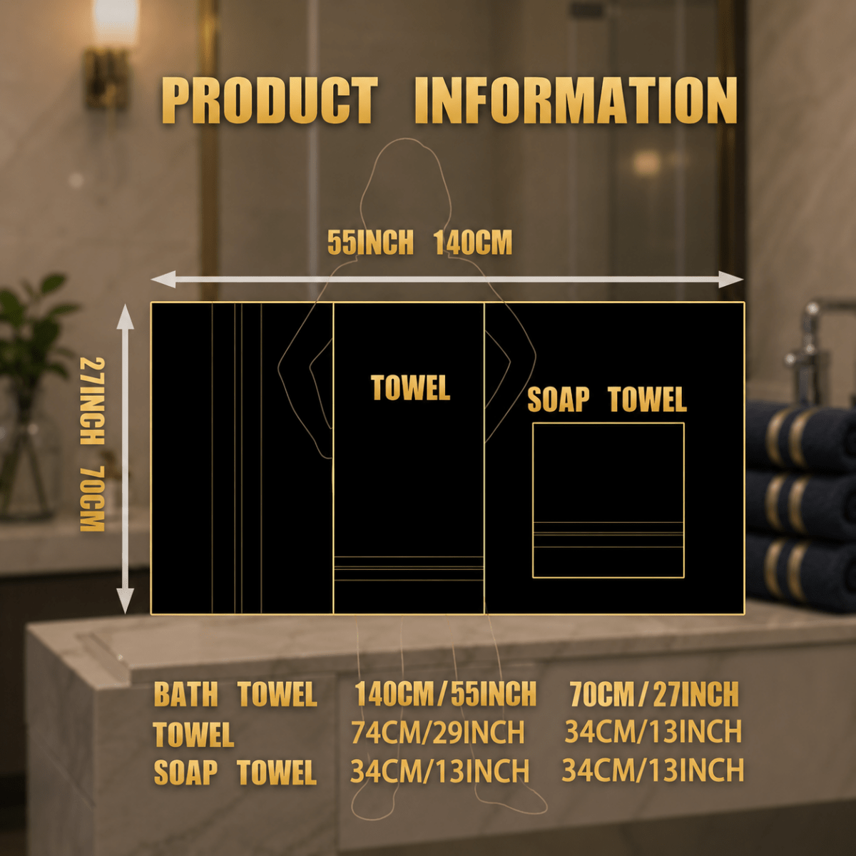 Ensemble de Serviettes de Bain pour Femmes avec Haute Absorption et Design Élégant - 8 Pièces 8