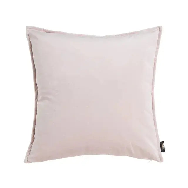 Housse de Coussin en Velours avec Bordure Passepoilée