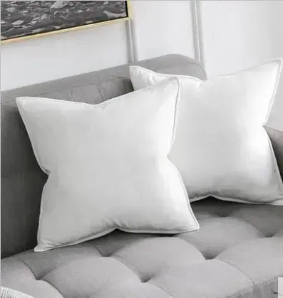 Housse de Coussin en Velours avec Bordure Passepoilée