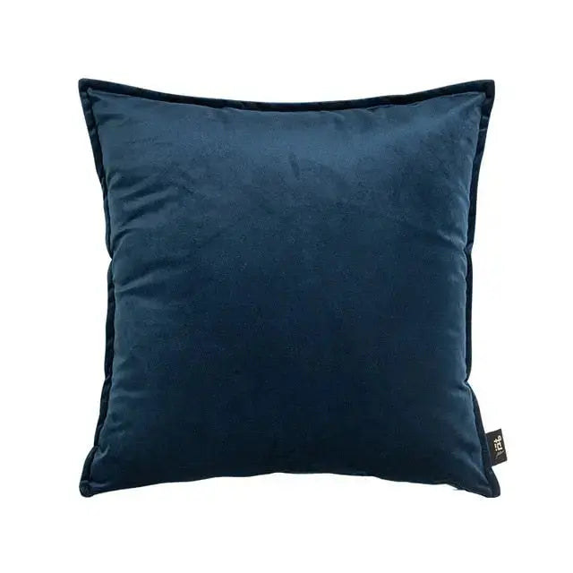 Housse de Coussin en Velours avec Bordure Passepoilée