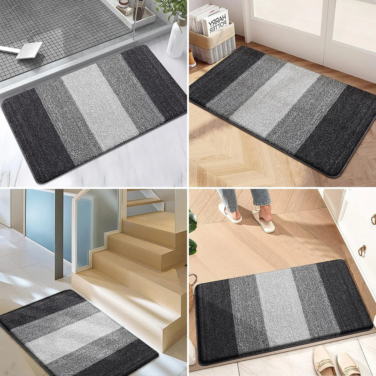 Tapis d'Entrée Antidérapant Absorbant Lavable