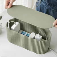 Boîte à Câbles de Rangement – Design Strié Minimaliste