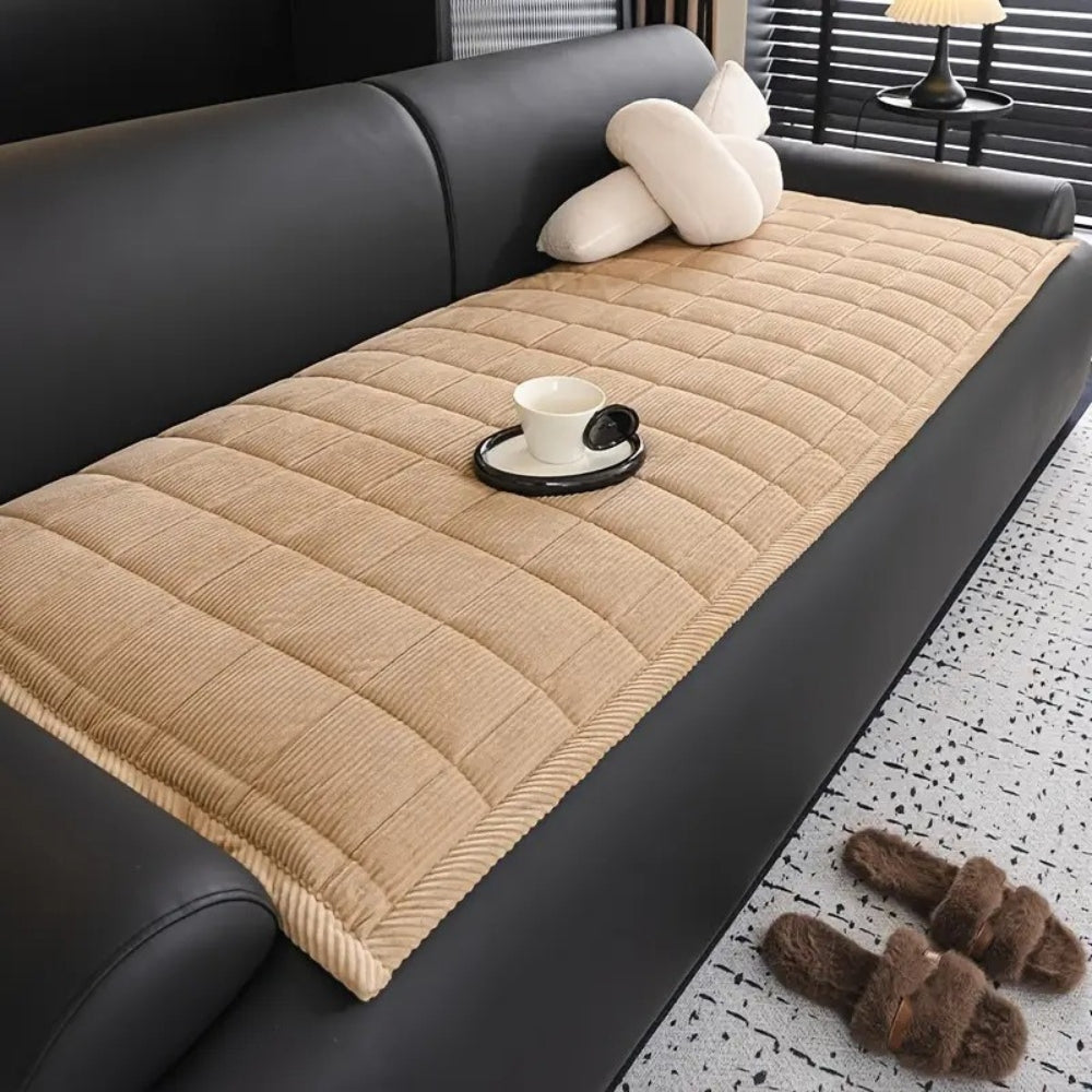 Housse de Canapé Matelassée en Microfibres Antidérapante | Protection Douce pour Confort Quotidien 0
