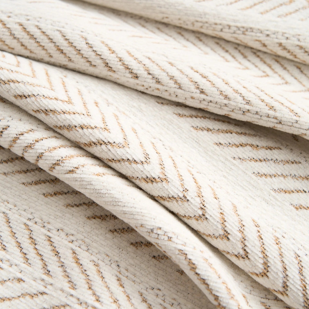 Housse de Canapé en Chenille avec Détails à Pompons | Protection Antidérapante pour Canapés Élégants 3