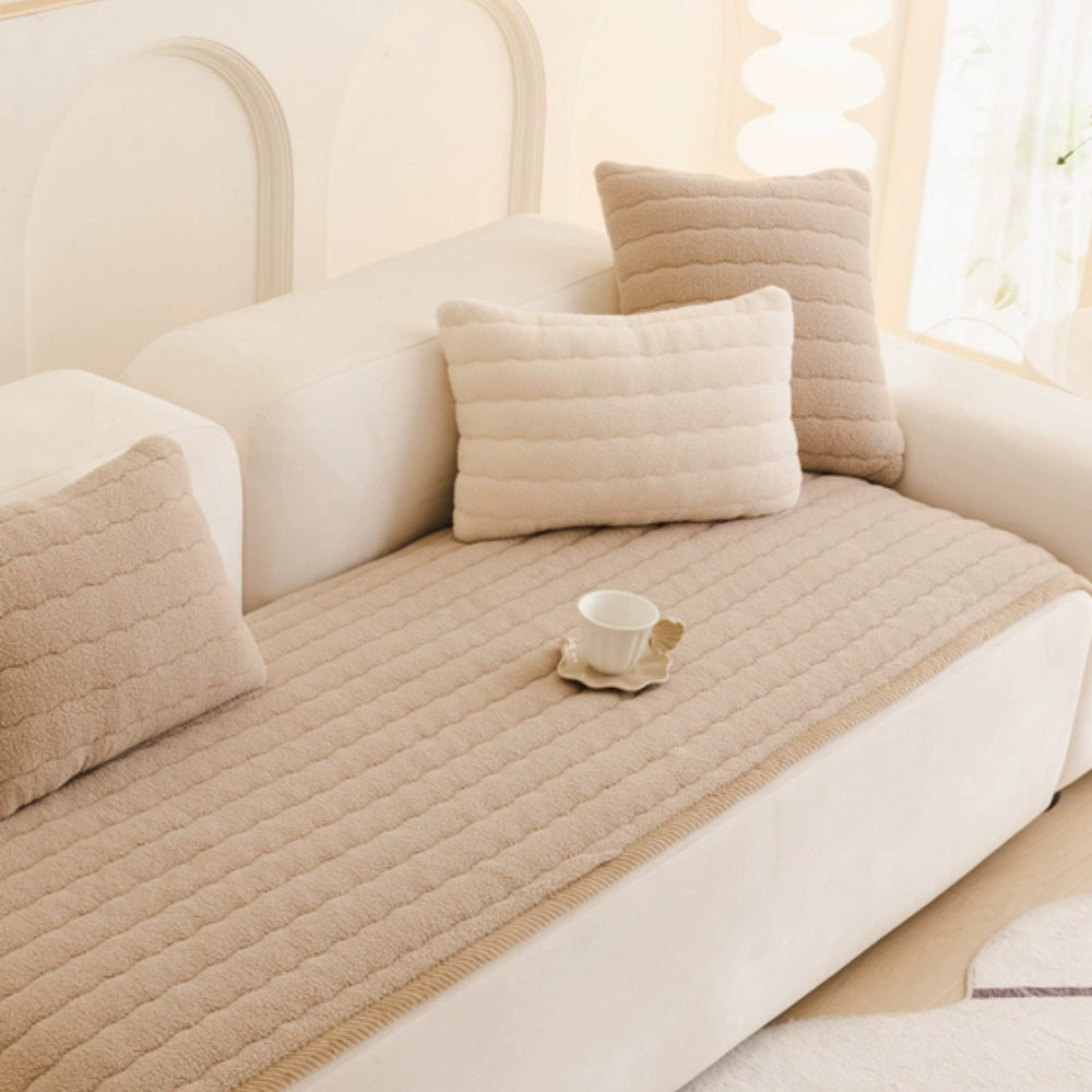 Housse de Canapé en Peluche Épaisse avec Envers Antidérapant | Protection et Élégance pour Votre Salon 3