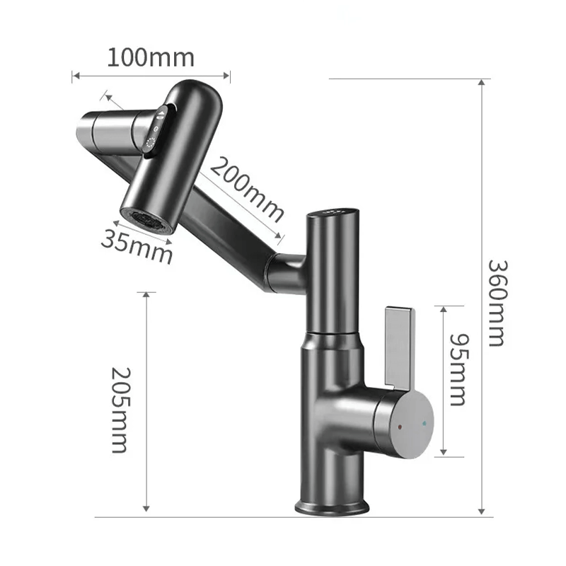 Robinet de Cuisine 360° avec Douchette Extractible