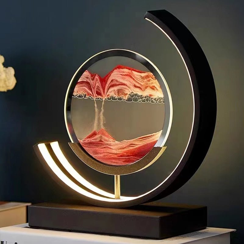 Men's Table Lamp with Dynamic Sand Movement and 360° Rotating Design 1