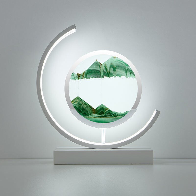 Men's Table Lamp with Dynamic Sand Movement and 360° Rotating Design 11