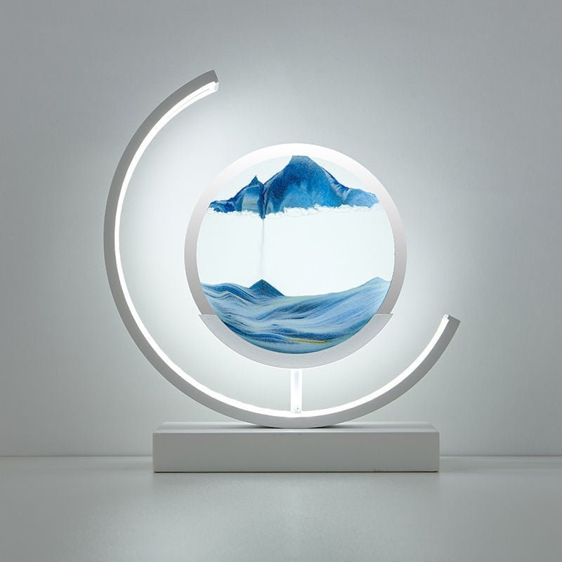 Men's Table Lamp with Dynamic Sand Movement and 360° Rotating Design 12