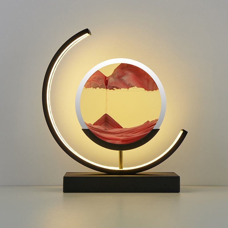 Men's Table Lamp with Dynamic Sand Movement and 360° Rotating Design 13