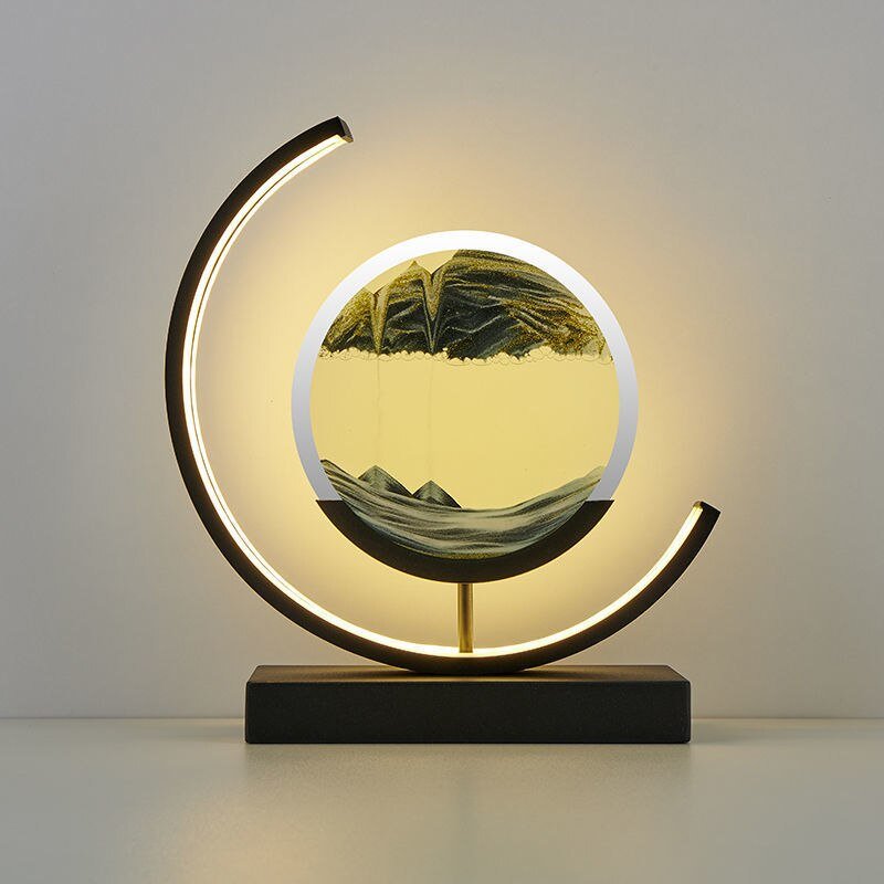 Men's Table Lamp with Dynamic Sand Movement and 360° Rotating Design 15