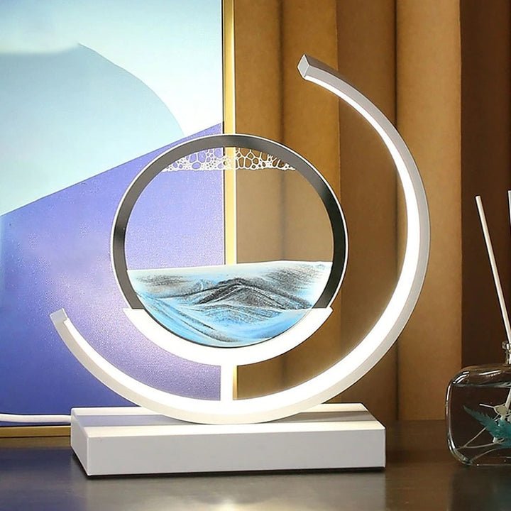 Men's Table Lamp with Dynamic Sand Movement and 360° Rotating Design 4