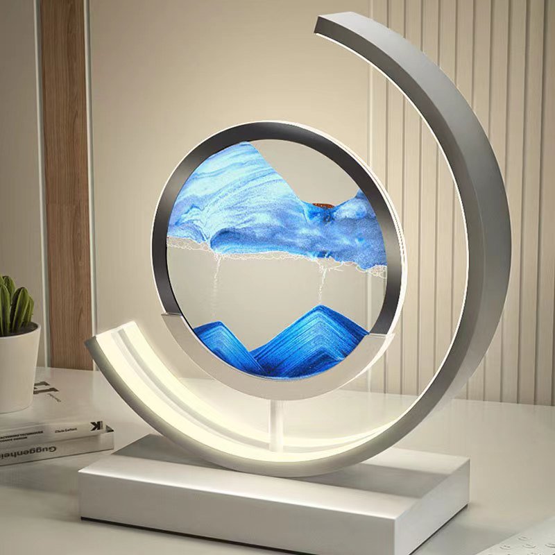 Men's Table Lamp with Dynamic Sand Movement and 360° Rotating Design 5