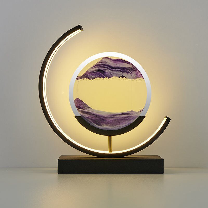 Men's Table Lamp with Dynamic Sand Movement and 360° Rotating Design 7