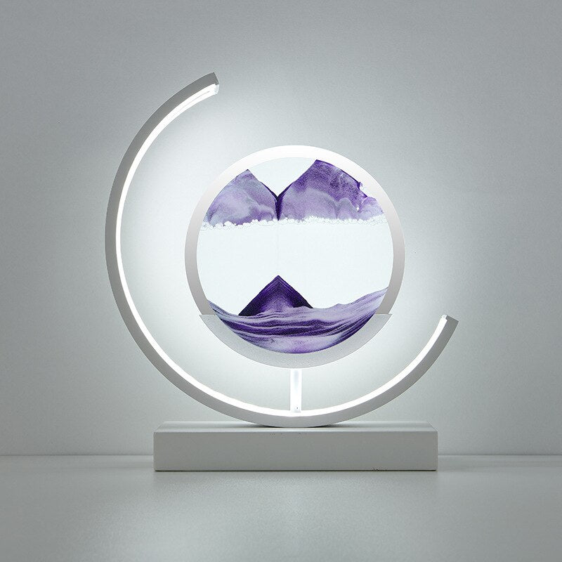 Men's Table Lamp with Dynamic Sand Movement and 360° Rotating Design 9