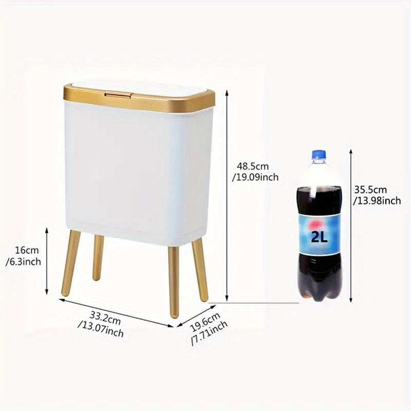 Poubelle de Cuisine Moderne Avec Couvercle Anti-Odeurs Et Pieds Surélevés 4