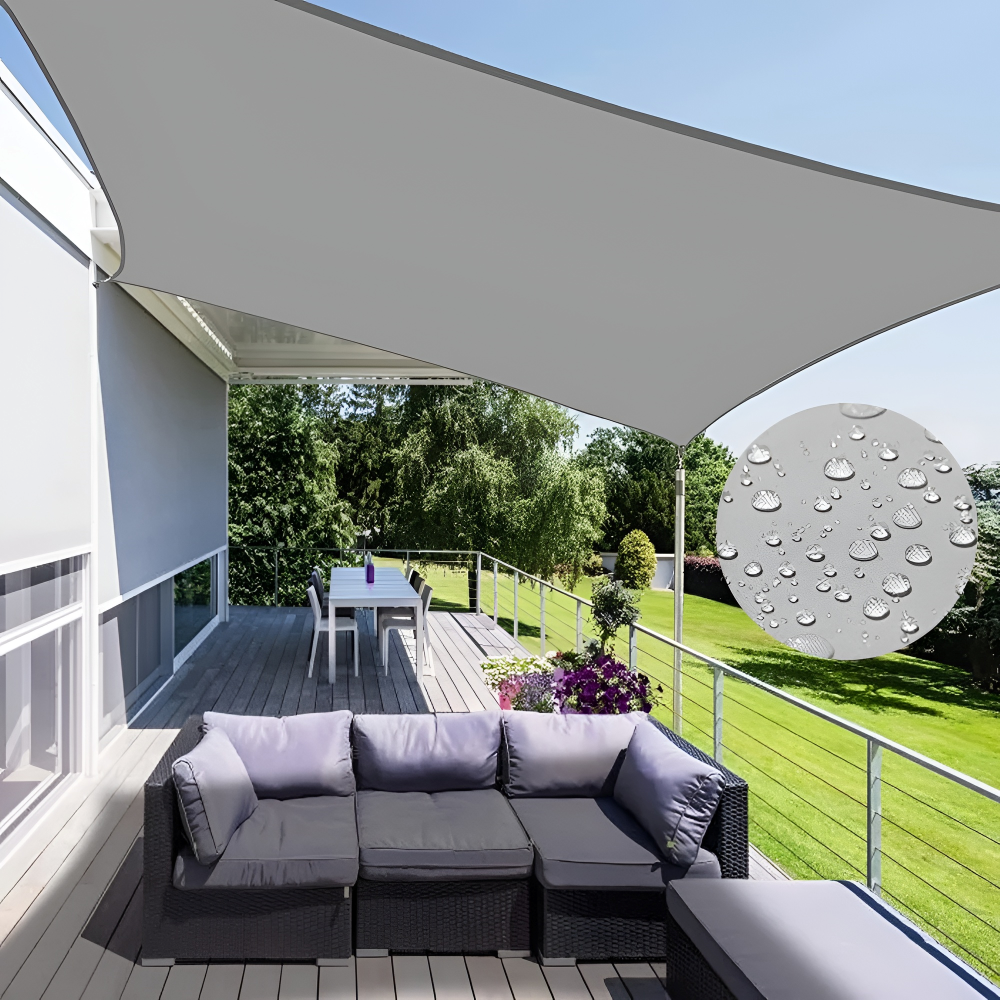 Voile d'Ombrage Rectangulaire Imperméable pour Terrasse et Balcon