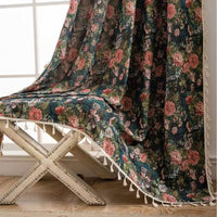 Rideaux Salon Tapisserie Florale Vintage en Microfibres Douces | Élégance et Confort pour un Intérieur Chic