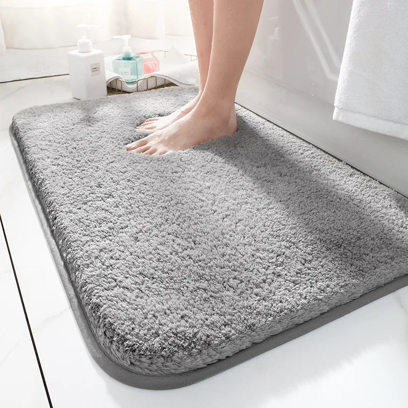 Tapis de Bain Épais Antidérapant en Microfibre Douce