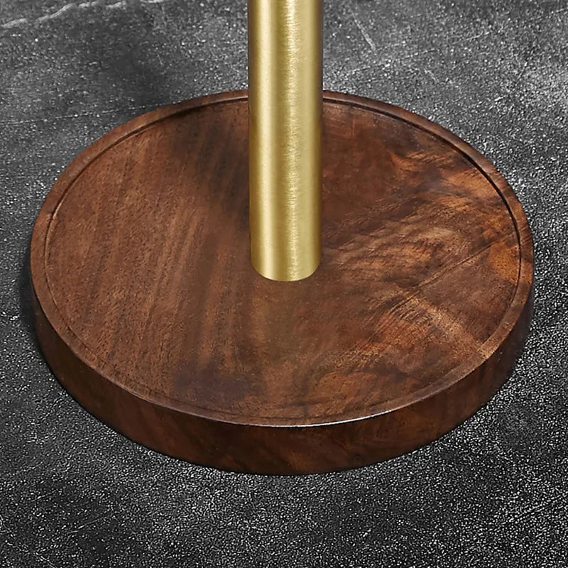 Porte-Essuie-Tout en Bois de Noyer et Acier Inoxydable