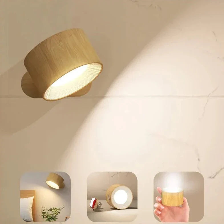 Lampe Murale Sans Fil Rechargeable – Rotation à 360°