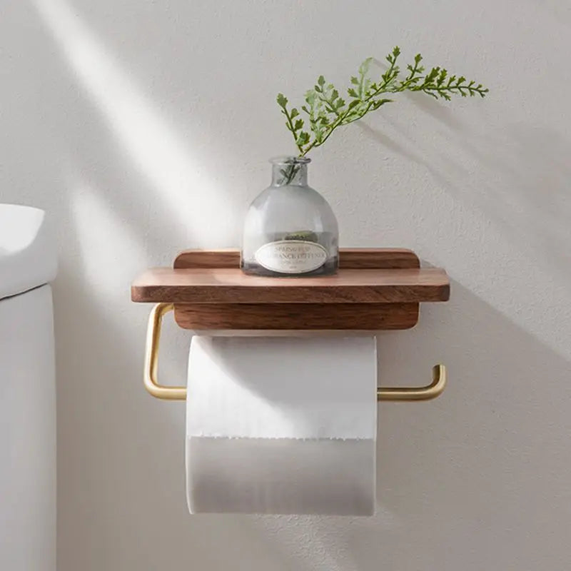 Lumea Support Mural pour Papier Toilette avec Étagère Intégrée