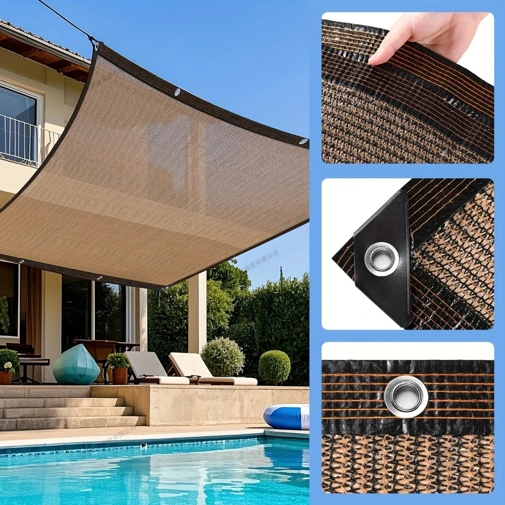 Voile d'Ombrage Carrée en Maille pour Terrasse et Jardin