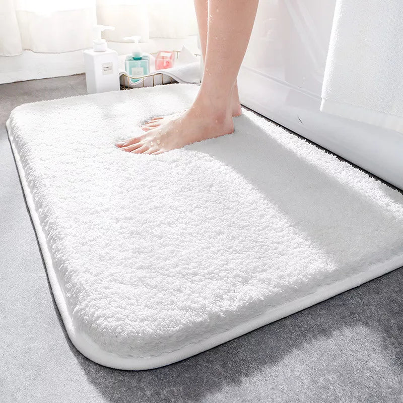 Tapis de Bain Épais Antidérapant en Microfibre Douce
